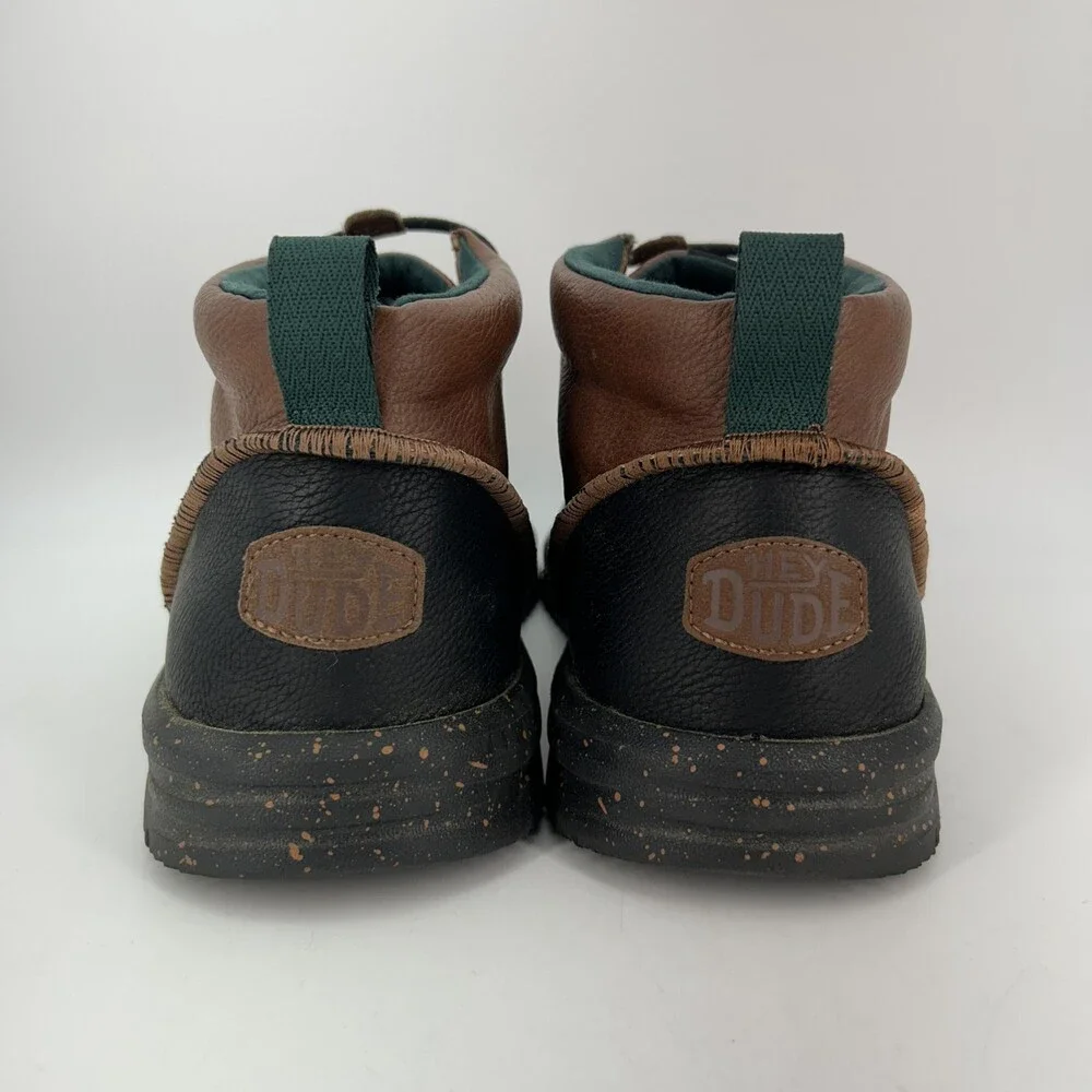 Hey Dude Bradley Chukka Classic Boots Mens Size 14 Brown Leather Lined Casual